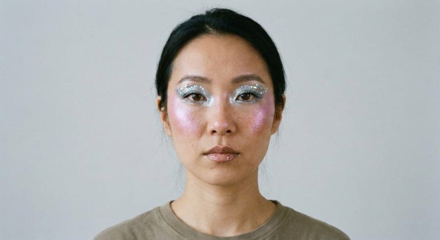 "Y2K Frosty Icy Glam" makeup look reference
